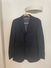Walker Slater 3 Piece Tweed Suit Blazer 36L Waistcoat 36L Trousers 32R Navy Blue