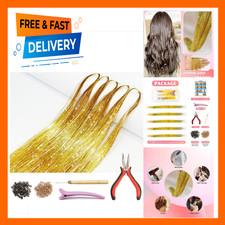 Hair Tinsel Kit with Tools and Instructions, 1000 Strands, 47 Inch Glitter Hair