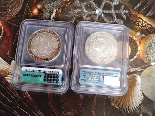 2006 P Ben Franklin 2 Coin Set $1 ICQ PF 70 DCam MS 70 Founding Father dollar - Picture 5 of 9