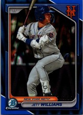 2024 Bowman Chrome Prospects Jett Williams #BCP-54 Blue Refractor