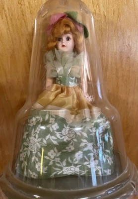 Vintage PRETTY BELLES Doll, Red Head, Green Floral Dress, Sleepy Eyes Jointed 7 