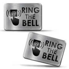 3D Ring the Bell Sticker Domed Doorbell Sign for Windows & Entrances | KS 164