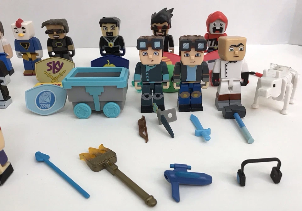 Tube Heroes Jazwares YouTube 15 Figures & Accessories Lot *Read* - Image 3 of 4
