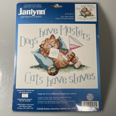 NEW Janlynn Cats Have Slaves Counted Cross Stitch Kit 195-0613