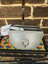 NWT Kurt Geiger London Kensington Crystal Wristlet Silver BOXED