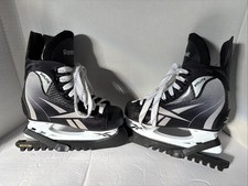 Reebok RBK 1K Black Hockey Ice Skates Youth Size 13J FITLITE With Guards