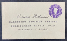 c1960s UK Purple Embossed Queen Elizabeth 3d Postal Stationery Commercial Cover