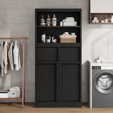 51" Tall Bathroom Cabinet, Freestanding Storage Cabinet with 2 Doors 2 Drawers