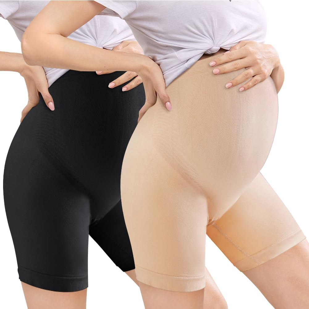 Women'S Maternity Knickers, 2PCS High Waist Stretchable Pregnancy Panties, Soft