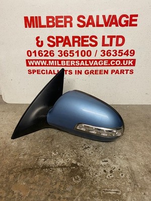 HYUNDAI I30 N/S PASSENGER SIDE ELECTRIC DOOR MIRROR 2012 BLUE BUILT IN INDY