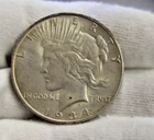 1934 D US Peace Silver Dollar $1 AU (Cleaned)