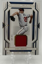John Smoltz 2024 Panini National Treasures Game-Worn Braves Jersey Patch /49!