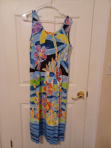Jams World Janice SunDress Art Fish Ocean Beach Pockets XS Made in USA