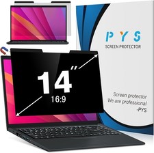 Magnetic Laptop Privacy Screen 14 Inch - Anti-Glare Blue Light Filter, Removable