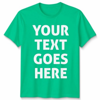 Wunschtext personalisiert individuelles T-Shirt Dein Text Design Herren Damen Tee