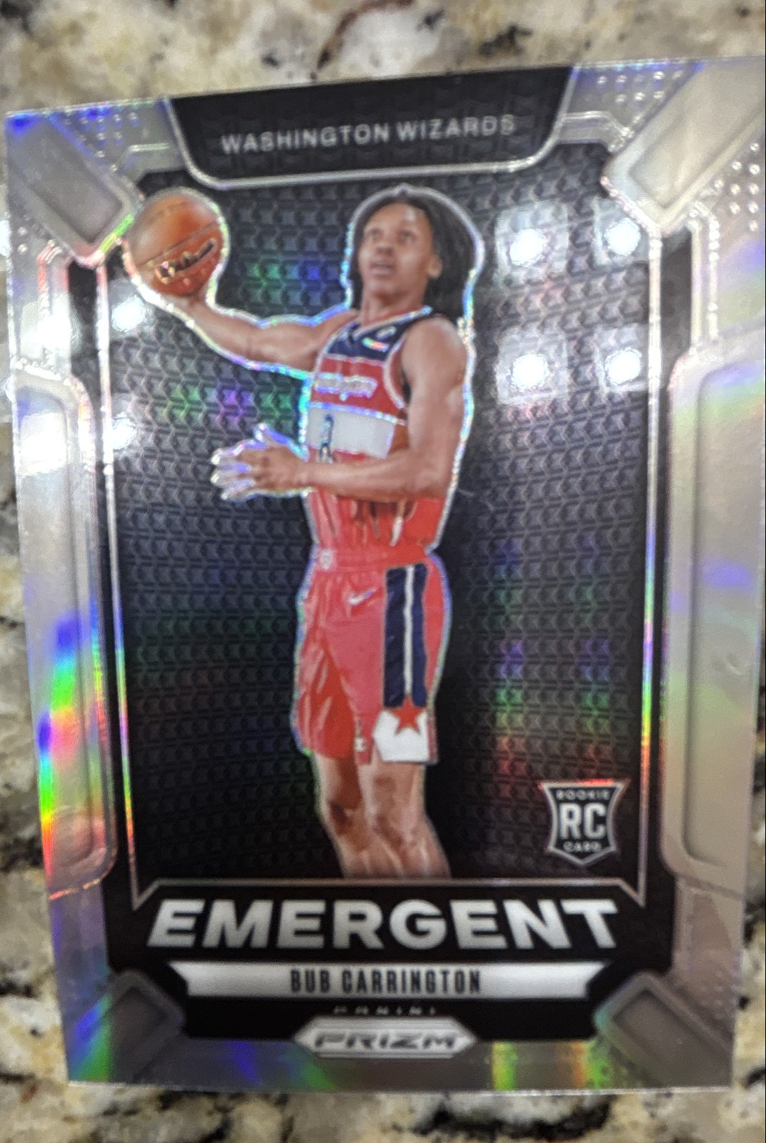 2024-25 Panini Prizm - Emergent Bub Carrington #20 Silver Prizm (RC)