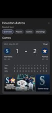 Mariners at Astros 5-24-2025 gioco palla usata. Selano Vs Hader. mlb originale