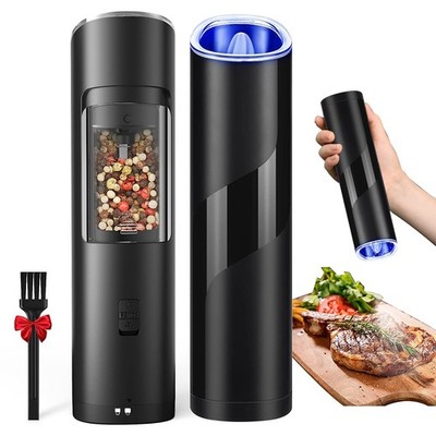 iMountek Electric Pepper/Salt Grinder Mill-Adjustable Coarseness & LED Light