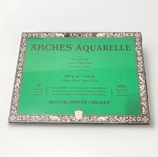 ARCHES Watercolour Cold Pressed 140lbs. 9”x12" 100% Cotton 20 Sheets NEW P9