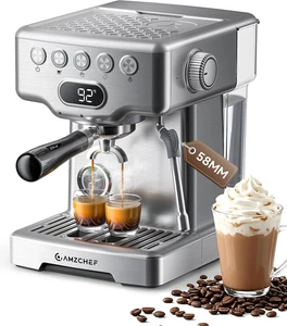 AMZCHEF Ultra Espresso Machine, 58mm Professional with PID Temperature Control f