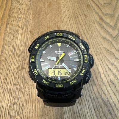 CASIO PRO TREK PRG-550 Triple Sensor Tough Solar Schwarz Gelb Uhrenkompass