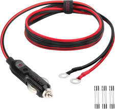 Heavy-Duty 14AWG 20A Male Plug Cigarette Lighter Adapter Power Supply Cord with