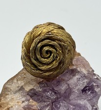 Woven Wire Rose Ring Costume Gold Tone Braided Boho 7.5