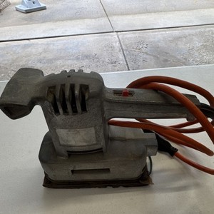 Corded Electric Finishing Sander Power Tool, Gray/Orange, Electric Corded