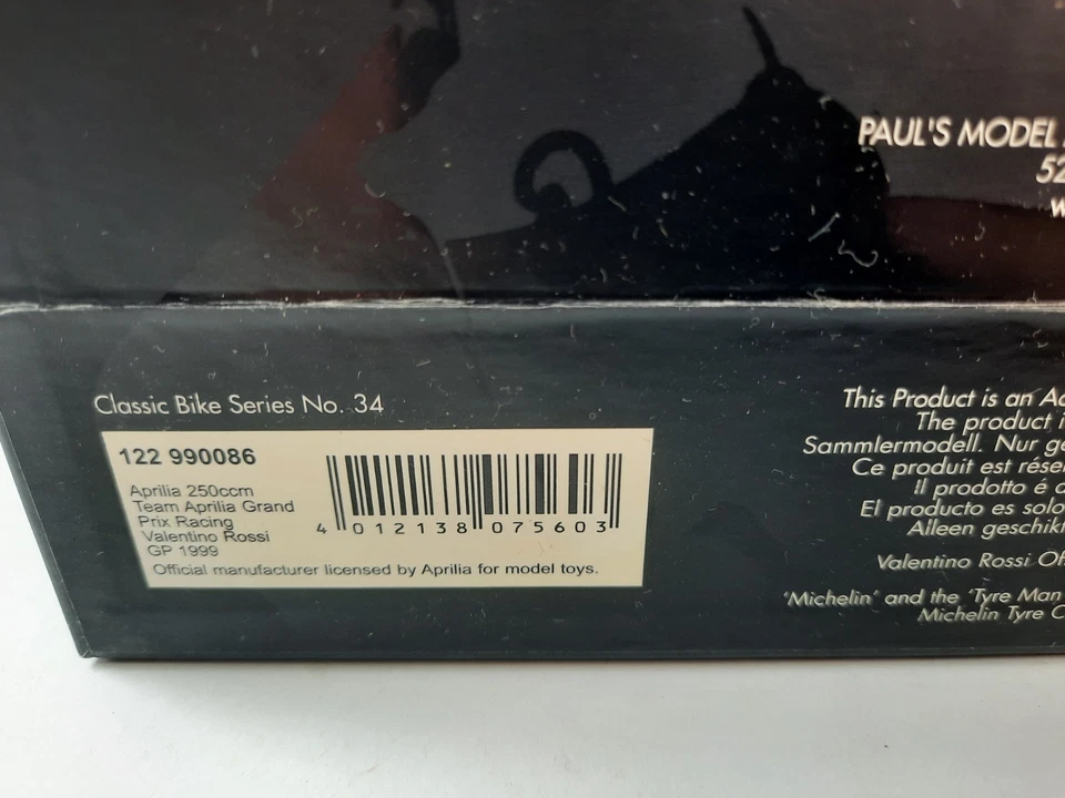 Minichamps Aprilia 250 #46 Valentino Rossi 1999 1/12 122990086 - Bild 4 von 4