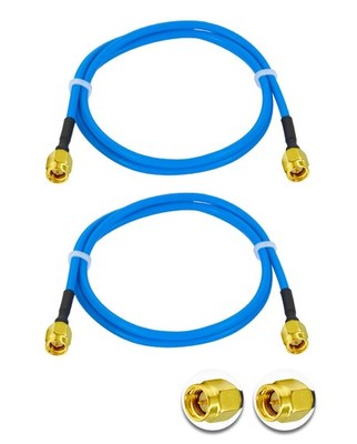 2 x SMA Male to Male RF Coaxial Cable SMA RF Coaxial Pigtail Cable 20 Inches /
