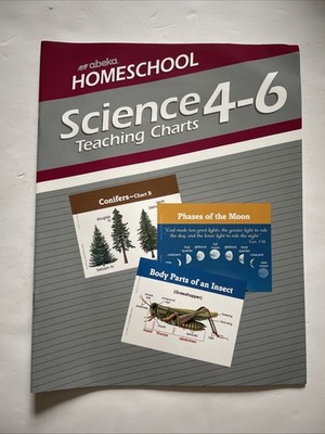 A Beka Book - Science 4-6 Homeschool Teaching Charts-Insect-Trees-Moon Phases