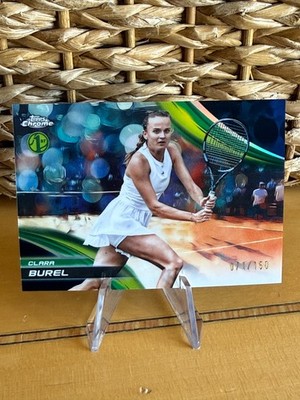 0994 2025 TOPPS CHROME TENNIS BLUE REFRACTOR /150 CLARA BUREL