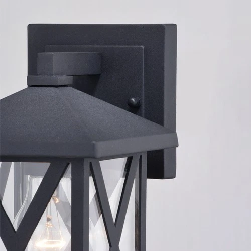 Vaxcel Lighting T0744 Rockford 9" Tall Outdoor Wall Sconce - Black - Picture 5 of 11