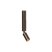Wandspot Metall Aluminium Kaffeebraun GU10 H:30 Cm Wandstrahler Wohnzimmer