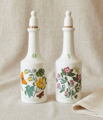 Portmeirion Botanic Garden Öl & Essig Cruet Set Rhododendron & Baumwollblume