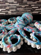 Anchor the Octopus Crochet Plush Toy - Colorful Coral Reef Octopus Stuffie
