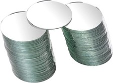 100 Pack Small round Mirrors for Crafts, 3 Inch Circle Glass Mirrors Wall Mount