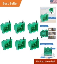 Durable 2-Gang PVC Electrical Box, Fireproof - 6 Pack for Safe Installations