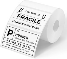 MUNBYN 3x2 Thermal Labels, 500 Sheets/1 Roll, White