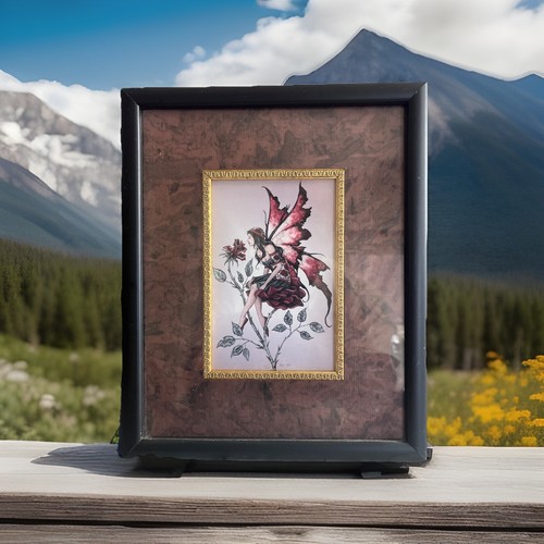 Amy Brown -Magic Red Rose Gypsy Flower Print In The Frame