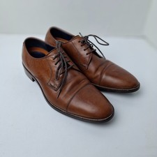 Men s Cole Haan Hawthorne Lace-Up Cap-Toe Oxford Dress Shoes British Tan 8.5