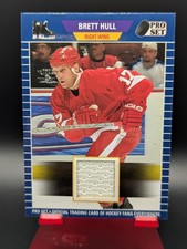 Brett Hull 2021 Pro Set GAME USED  Jersey patch Rare Blue card. #PSM-11 Hockey