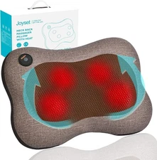 Joyset Shiatsu Neck and Back Massager with Heat Massage Pillow for Shoulder,Legs