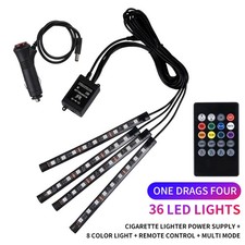 Neon LED Car Interior Ambient Foot Strip Light Kit Accessories RGB Backlight