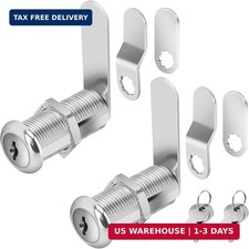 Cabinet Lock with Keys, 1-1/2" Long Cam Locks keyed Alike, Cam Lock Set for Cabi