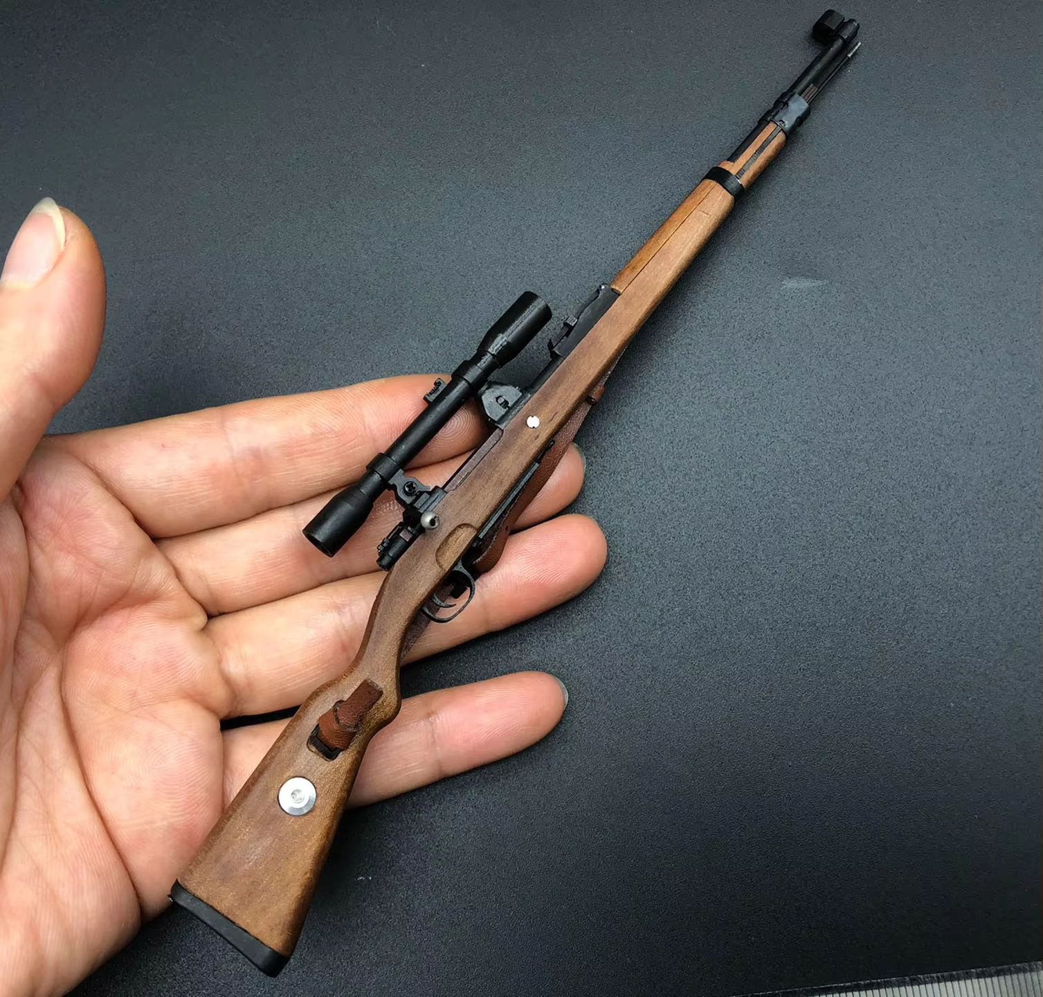 Handmade 98K Rifle Sniper WW2 Toy Gun 1/6 Scale Solid Wood Metal Assembly Buildi