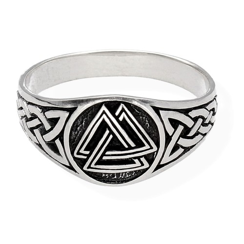 Valknut Ring Wotansknoten keltisch Odin 925 Sterling Silber Motivring msr53 - Bild 6 von 40