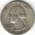 USA - 1948S - Washington ¼ $ - Silver Eagle - Low Mintage - #15916RG