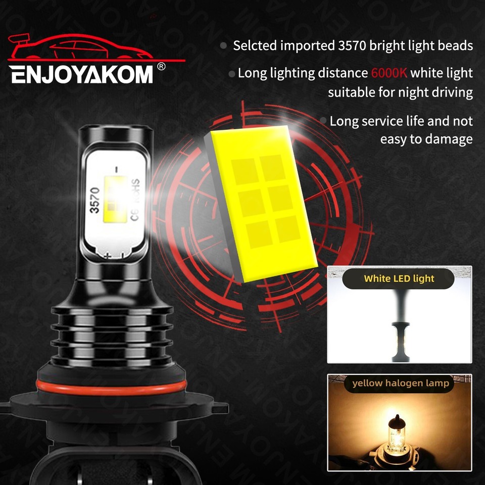 6X LED Headlight High Lo Beam+Fog For Chevy Silverado 1500 1500HD