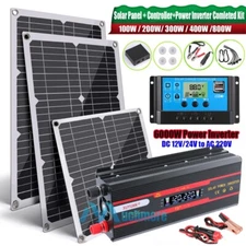 6000W Solar Panel Kit with Battery & Inverter 220V Off Grid for Home RV Camping